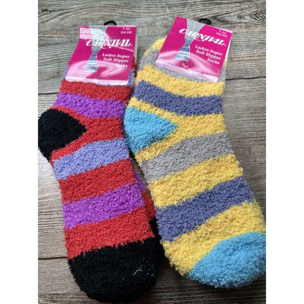Stocking Stuffer Super Soft Slipper Fuzzy Socks Fun Prints Warm one size‎ NWT